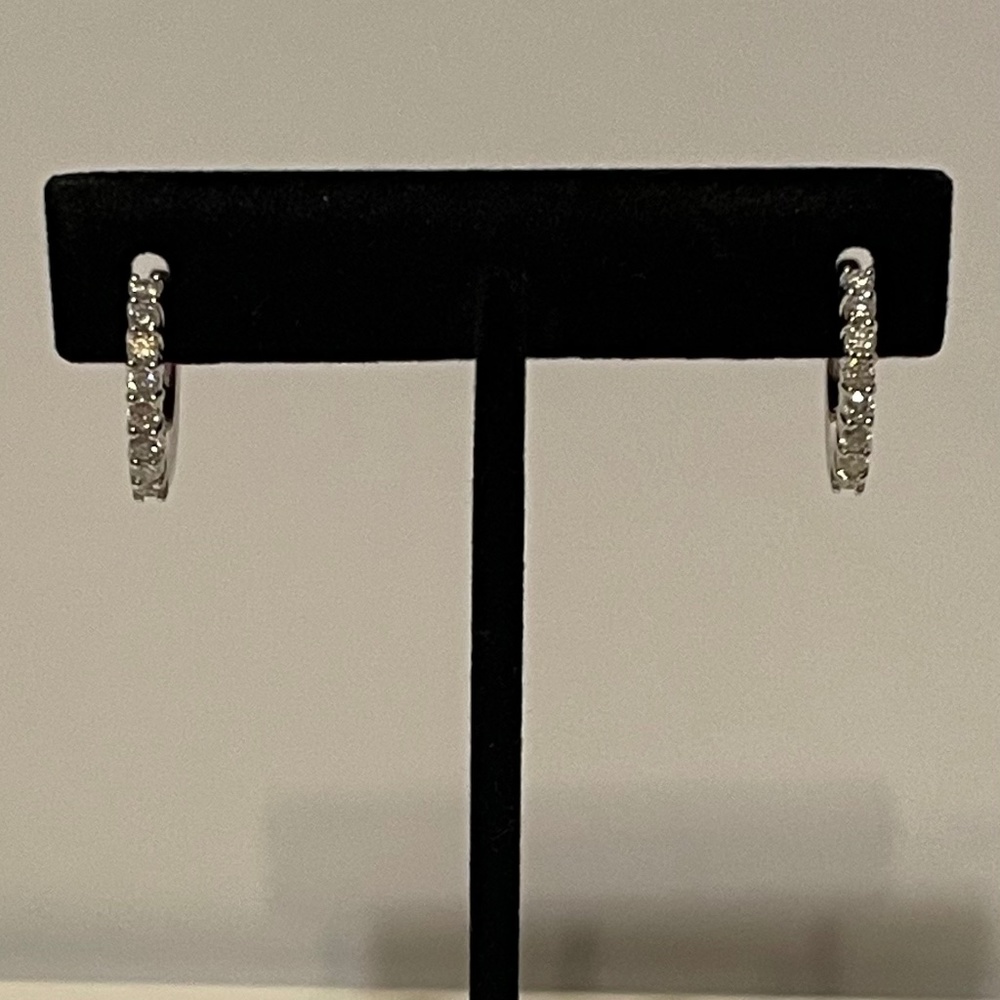 Diamond hoop earrings